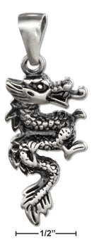 Silver Charms & Pendants Stainless Steel Dragon Pendant JadeMoghul Inc.