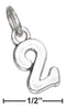 Silver Charms & Pendants Sterling Silver "2" Number Charm JadeMoghul Inc.