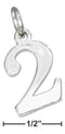 Silver Charms & Pendants Sterling Silver "2" Number Charm JadeMoghul Inc.