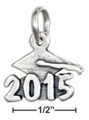 Silver Charms & Pendants STERLING SILVER "2015" GRADUATION CAP CHARM JadeMoghul