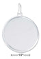 Silver Charms & Pendants Sterling Silver 24MM Round Engravable Disk Charm With Satin Finish JadeMoghul Inc.