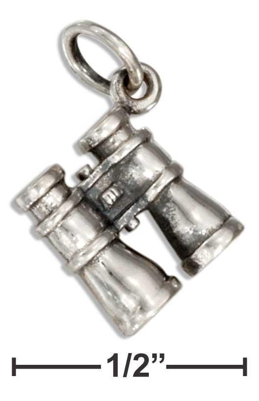 Silver Charms & Pendants Sterling Silver 3d Binoculars Charm JadeMoghul