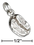 Silver Charms & Pendants STERLING SILVER 3D COFFEE BEAN CHARM JadeMoghul