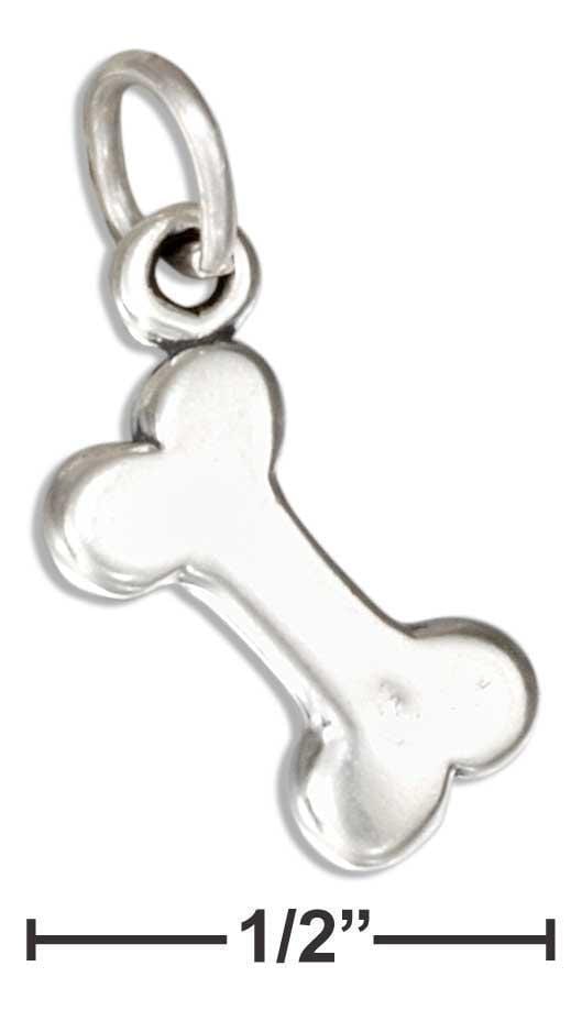 Silver Charms & Pendants Sterling Silver 3D Dog Bone Charm JadeMoghul Inc.