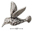 Silver Charms & Pendants Sterling Silver 3d Fancy Hummingbird Pendant JadeMoghul