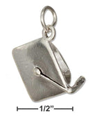 Silver Charms & Pendants Sterling Silver 3d Graduation Cap Charm JadeMoghul