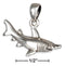 Silver Charms & Pendants STERLING SILVER 3D HAMMERHEAD SHARK PENDANT JadeMoghul