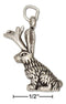 Silver Charms & Pendants Sterling Silver 3d Jackalope Charm JadeMoghul