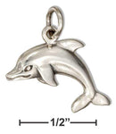 Silver Charms & Pendants Sterling Silver 3d Jumping Dolphin Charm JadeMoghul