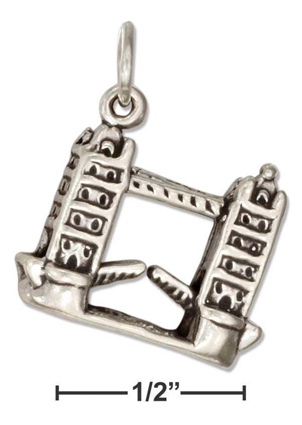 Silver Charms & Pendants Sterling Silver 3D London Bridge Charm JadeMoghul Inc.