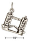 Silver Charms & Pendants Sterling Silver 3D London Bridge Charm JadeMoghul Inc.