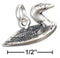 Silver Charms & Pendants STERLING SILVER 3D LOON CHARM JadeMoghul