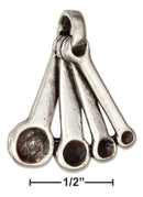 Silver Charms & Pendants Sterling Silver 3D Measuring Spoons Charm JadeMoghul Inc.