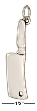 Silver Charms & Pendants Sterling Silver 3D Meat Cleaver Charm JadeMoghul Inc.