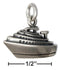 Silver Charms & Pendants Sterling Silver 3D Ocean Liner Cruise Ship Charm JadeMoghul Inc.