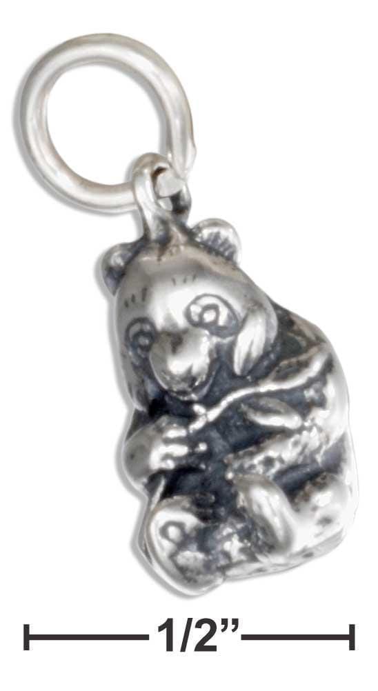 Silver Charms & Pendants Sterling Silver 3D Panda Bear Charm JadeMoghul Inc.