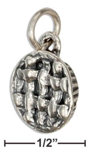 Silver Charms & Pendants Sterling Silver 3D Pie Charm With Lattice Crust JadeMoghul Inc.