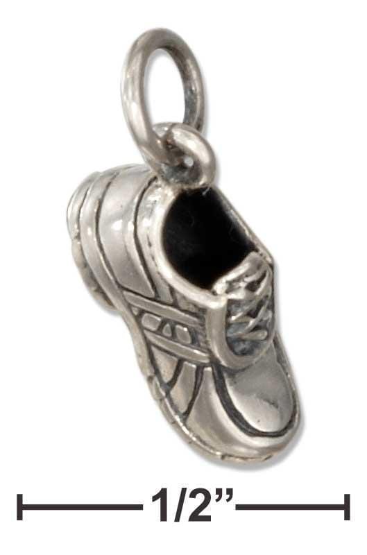 Silver Charms & Pendants Sterling Silver 3D Running Shoe Sneaker Charm JadeMoghul Inc.