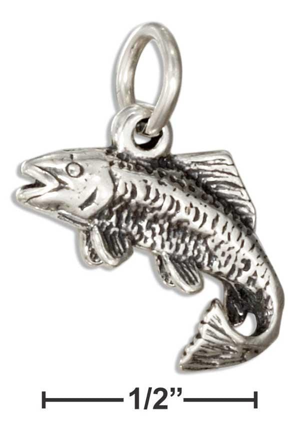 Silver Charms & Pendants Sterling Silver 3d Salmon Fish Charm JadeMoghul