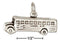 Sterling Silver 3d School Bus Charm