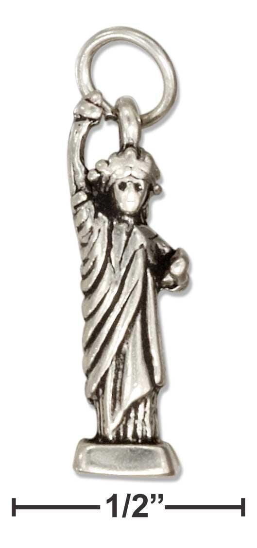 Silver Charms & Pendants Sterling Silver 3D Statue Of Liberty Charm JadeMoghul Inc.