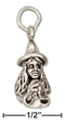 Silver Charms & Pendants Sterling Silver 3D Witch Charm Holding Crystal Ball JadeMoghul Inc.