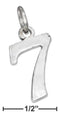 Silver Charms & Pendants Sterling Silver "7" Number Charm JadeMoghul Inc.