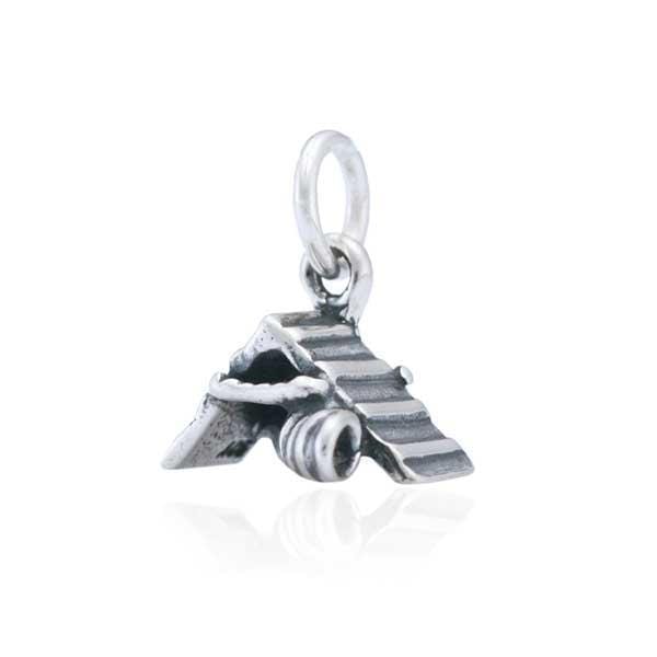 Silver Charms & Pendants Sterling Silver Agility A-Frame And Tunnel Dog Charm JadeMoghul Inc.