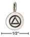Silver Charms & Pendants Sterling Silver Alcoholics Recovery Symbol Charm JadeMoghul Inc.