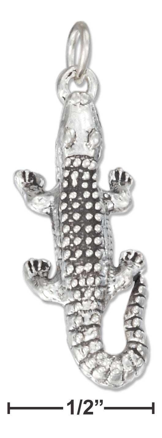 Silver Charms & Pendants Sterling Silver Alligator Charm JadeMoghul Inc.