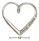 Silver Charms & Pendants Sterling Silver "always Sisters Forever Friends" Open Twist Heart Pendant JadeMoghul