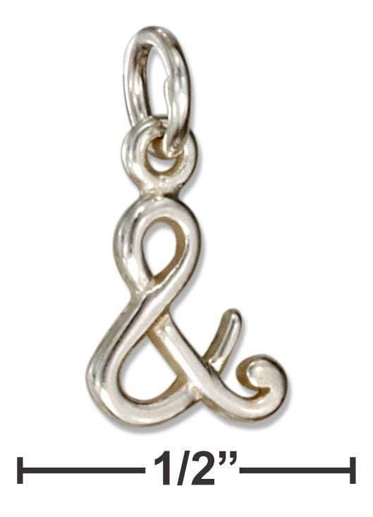 Silver Charms & Pendants Sterling Silver Ampersand "&" Charm JadeMoghul Inc.