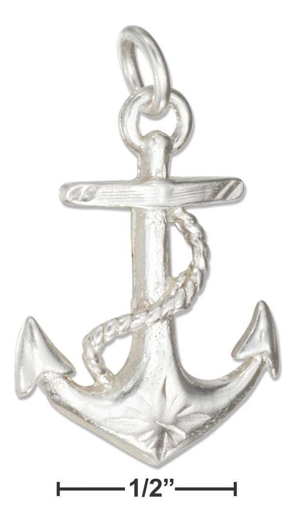 Silver Charms & Pendants Sterling Silver Anchor Charm JadeMoghul