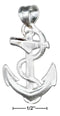 Silver Charms & Pendants STERLING SILVER ANCHOR WITH ROPE PENDANT JadeMoghul