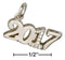 Silver Charms & Pendants Sterling Silver And Crystal Year "2017" Charm JadeMoghul