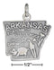 Silver Charms & Pendants Sterling Silver Antiqued Arkansas State Charm JadeMoghul Inc.