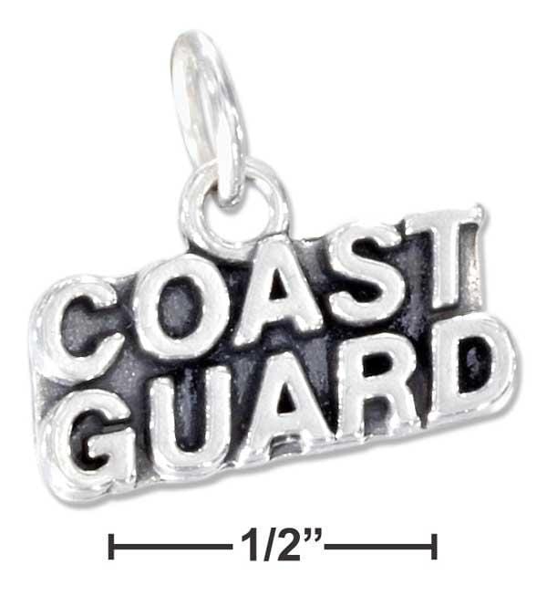 Silver Charms & Pendants Sterling Silver Antiqued "Coast Guard" Charm JadeMoghul Inc.