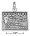 Silver Charms & Pendants Sterling Silver Antiqued Colorado State Charm JadeMoghul Inc.
