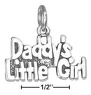 Silver Charms & Pendants Sterling Silver Antiqued "Daddy'S Little Girl" Charm JadeMoghul Inc.