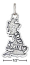 Silver Charms & Pendants Sterling Silver Antiqued "Great Britain" Map Charm JadeMoghul Inc.