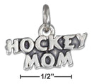 Silver Charms & Pendants Sterling Silver Antiqued "Hockey Mom" Charm JadeMoghul Inc.