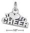 Silver Charms & Pendants Sterling Silver Antiqued "I Heart To Cheer" Charm JadeMoghul Inc.