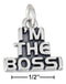 Silver Charms & Pendants Sterling Silver Antiqued "I'M The Boss!" Charm JadeMoghul Inc.