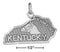 Silver Charms & Pendants Sterling Silver Antiqued Kentucky State Charm JadeMoghul Inc.