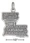 Silver Charms & Pendants Sterling Silver Antiqued Louisiana State Charm JadeMoghul Inc.