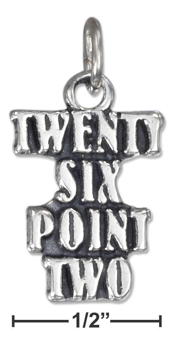 Silver Charms & Pendants Sterling Silver Antiqued Marathon "Twenty Six Point Two" Charm JadeMoghul Inc.