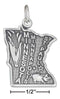 Silver Charms & Pendants Sterling Silver Antiqued Minnesota State Charm JadeMoghul Inc.