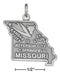 Silver Charms & Pendants Sterling Silver Antiqued Missouri State Charm JadeMoghul Inc.