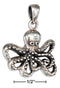 Silver Charms & Pendants STERLING SILVER ANTIQUED OCTOPUS PENDANT JadeMoghul