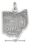 Silver Charms & Pendants Sterling Silver Antiqued Ohio State Charm JadeMoghul Inc.